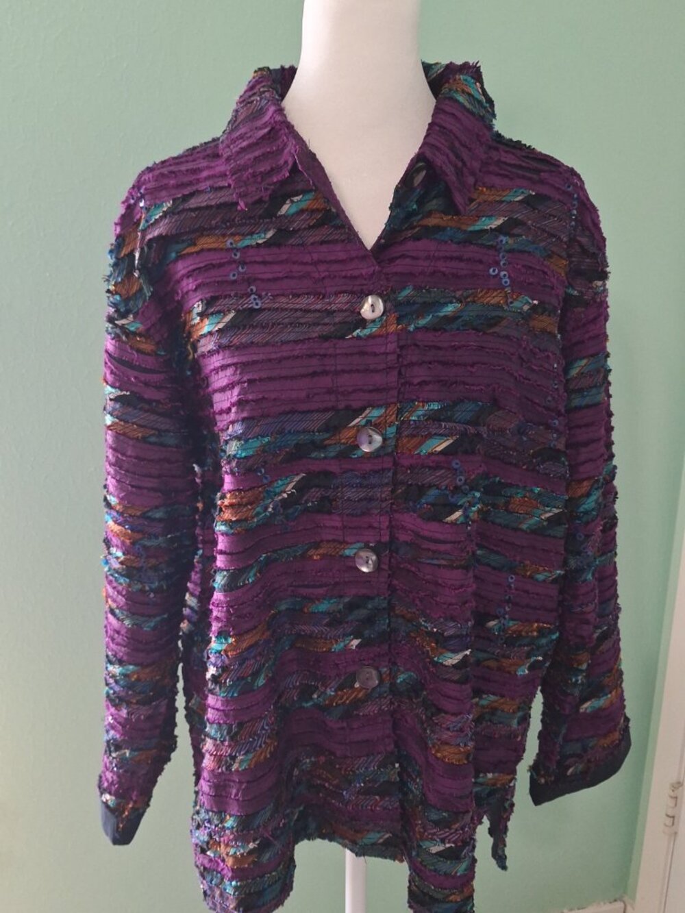 Chico's Design Purple Jacket. Size 1 (M)